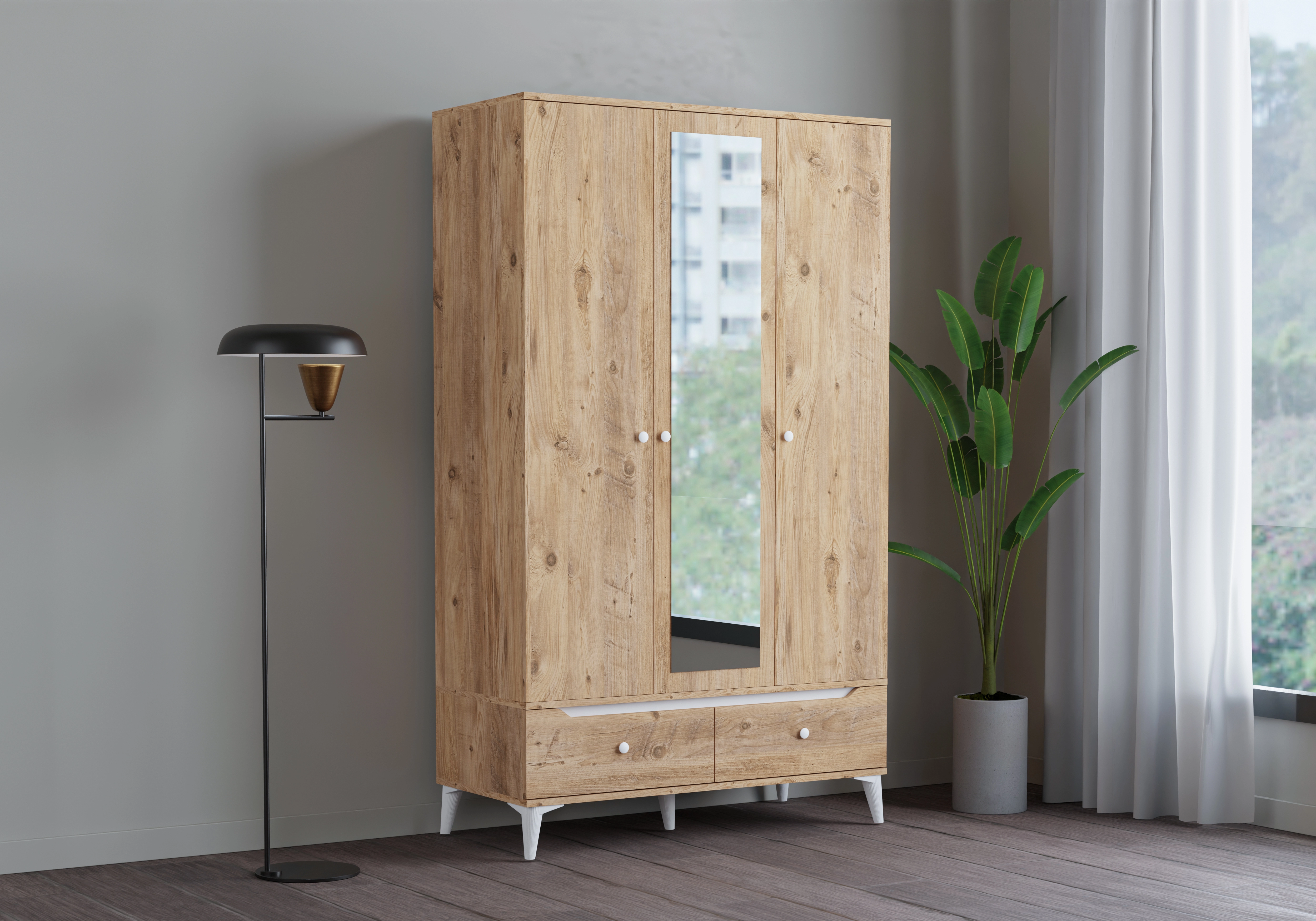 CARİNA ATLANTİK ÇAM 3 KAPILI DOLAP