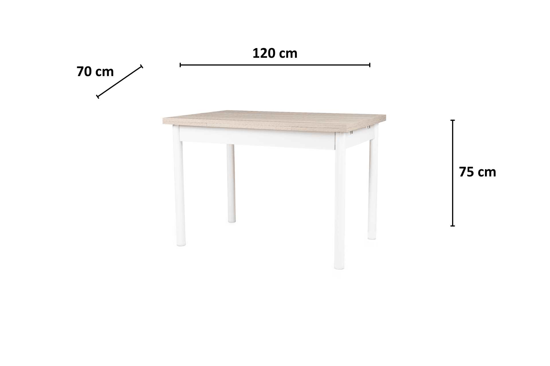 SMART MASA, SMART SANDALYE, CORDOBA BEYAZ, 110x70