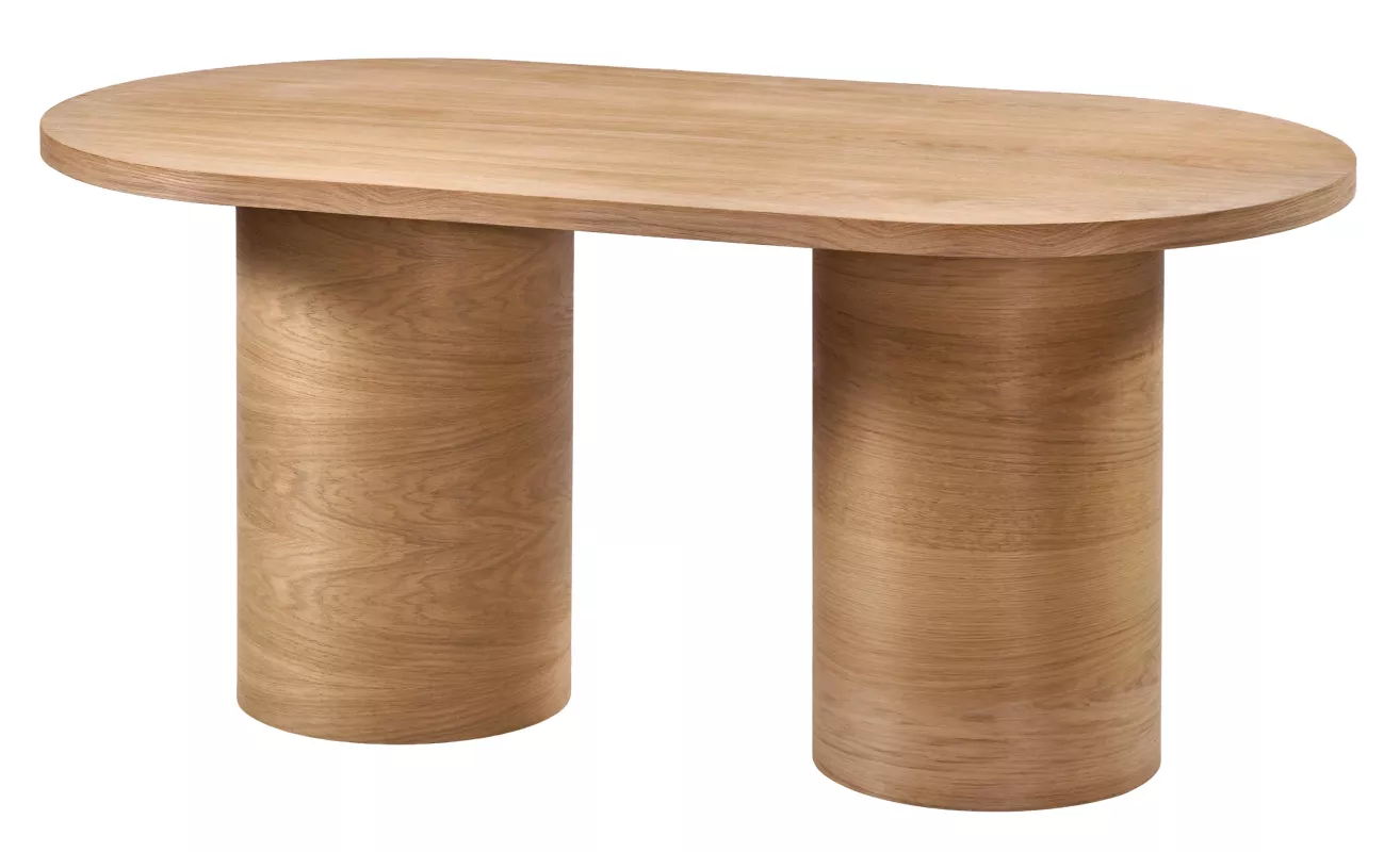 180 LİK MEŞE SİLİNDİR OVAL MASA