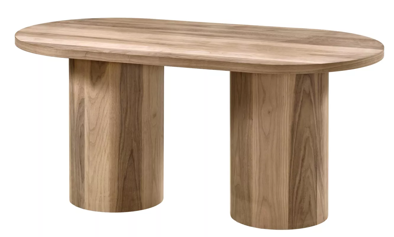 180 LİK CEVİZ SİLİNDİR OVAL MASA