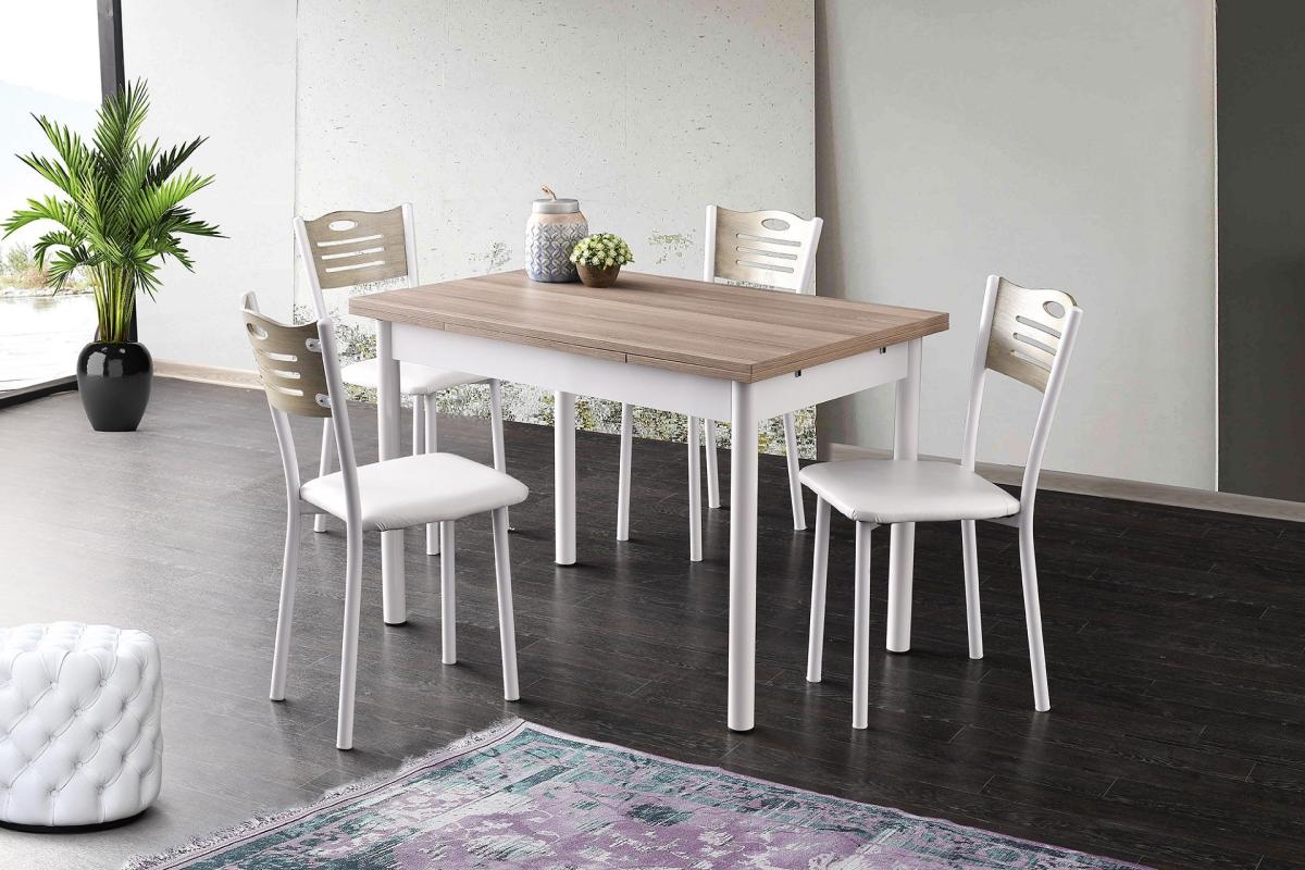 SMART MASA, SMART SANDALYE, CORDOBA BEYAZ, 110x70