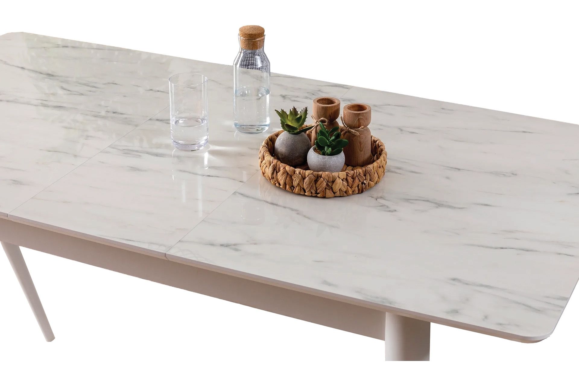 MADRİD HG MASA, KAPALI ALMAN SANDALYE, MARMO, 120x70