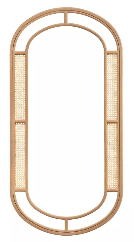 HASIRLI BAMBU KAVİSLİ BOY AYNA