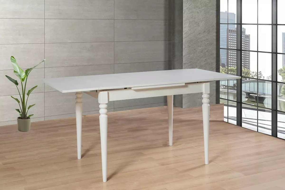 SANDOR ÇİZİLMEZ MASA, ÇAPRAZ DÖŞEMELİ SANDALYE , BEYAZ ANTRASİT, 110x70