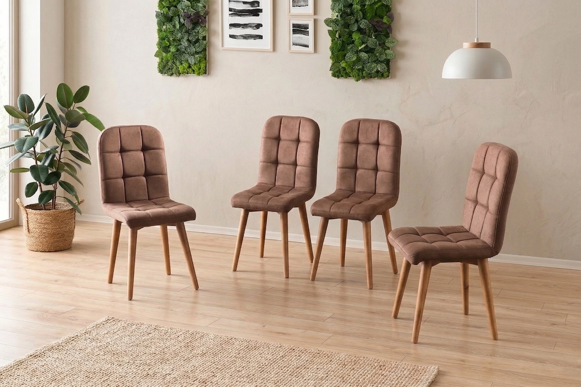 ESSEN MASA, ETRO SANDALYE, CEVİZ, 130x80