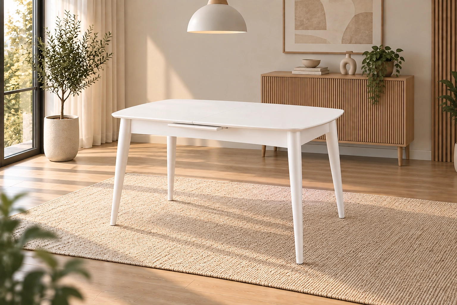 ESSEN MASA, ETRO SANDALYE, BEYAZ, 130x80