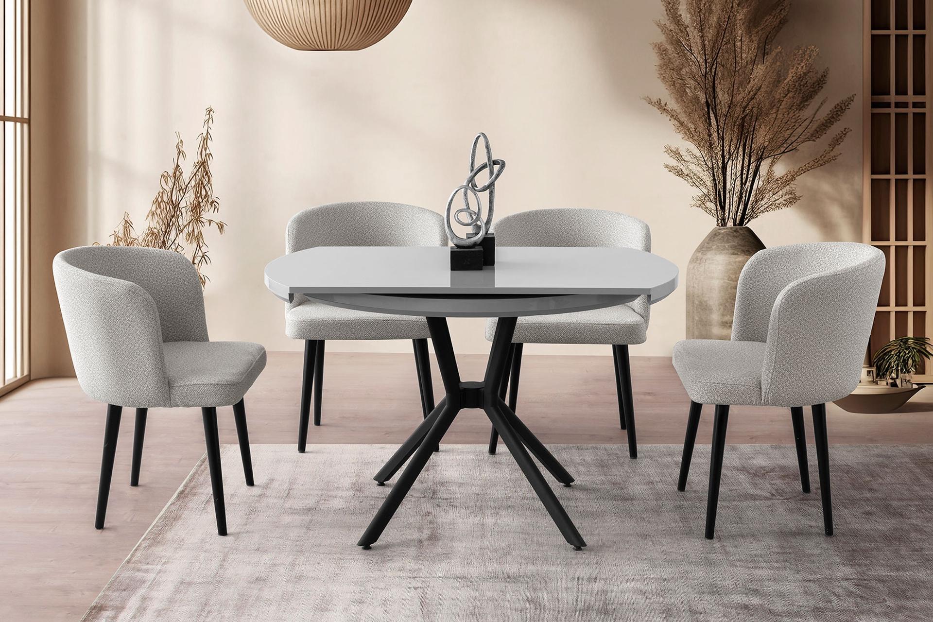 TALİN MASA, AREL SANDALYE, SİS GRİ, 120X70