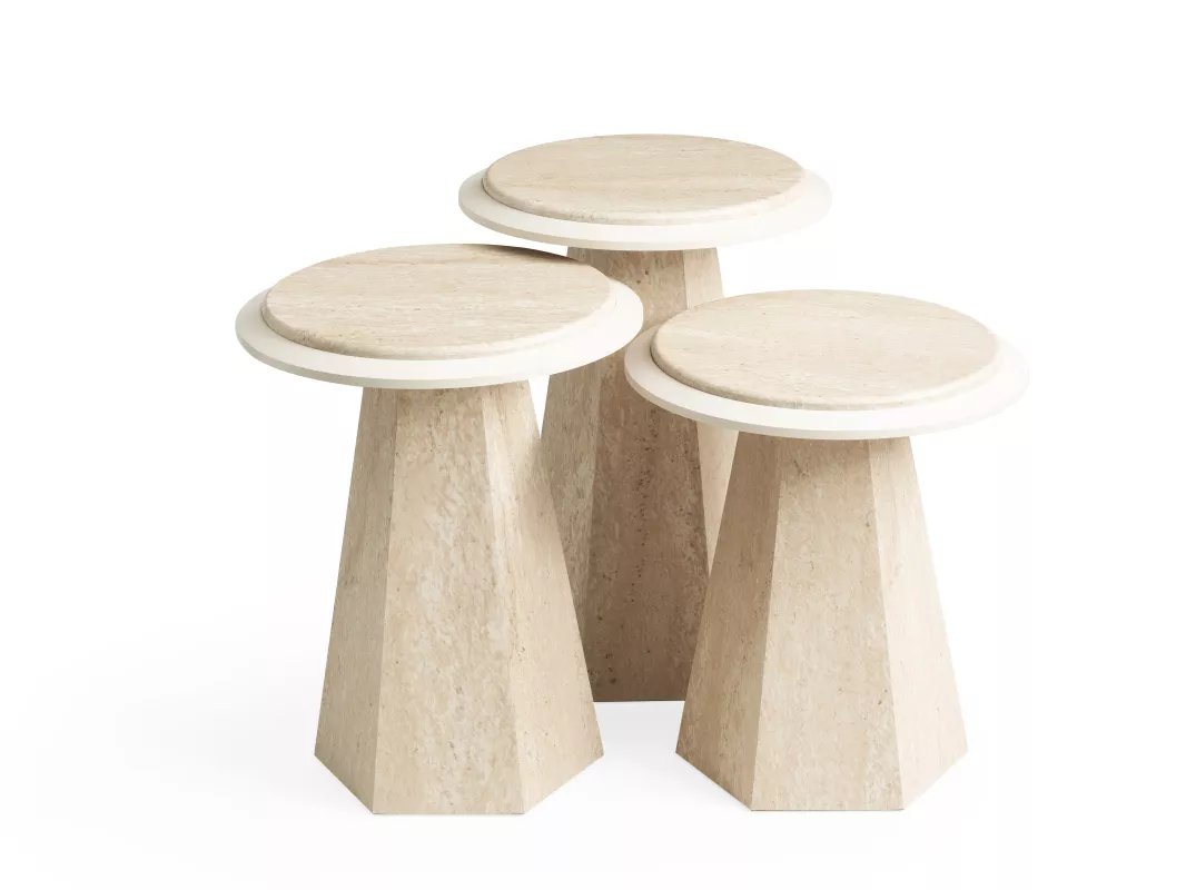 PRİZMA ECE ZİGON SEHPA, TRAVERTEN