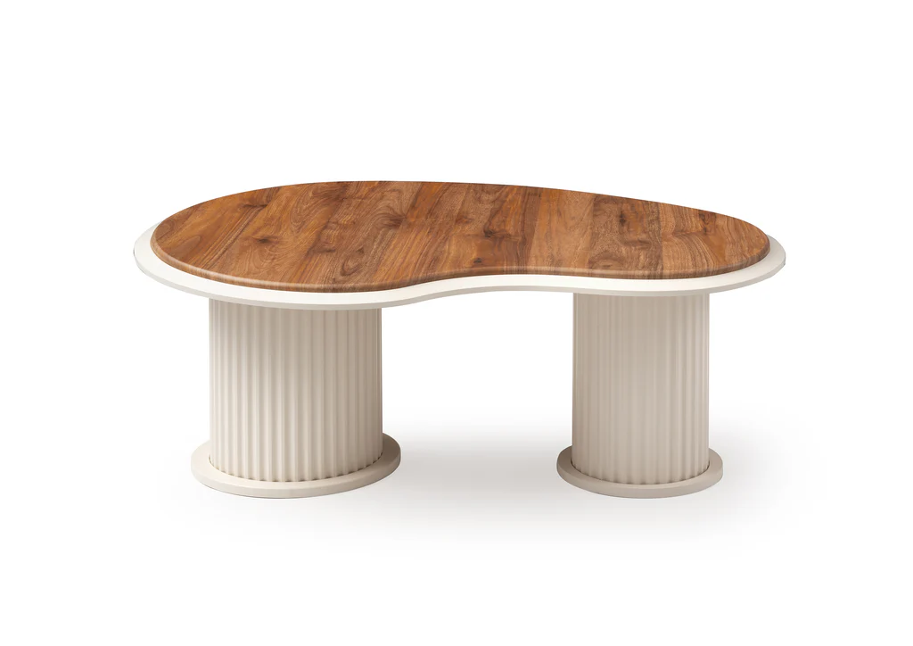 BOHEM FASÜLYE ORTA SEHPA, EKRU-CEVİZ