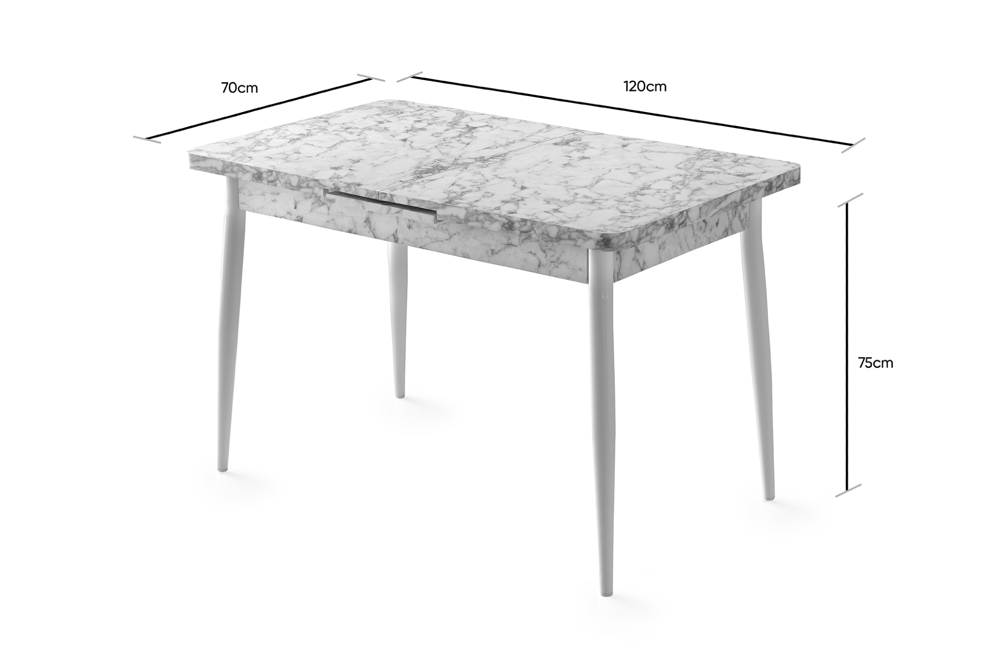 AY MASA VE SANDALYE BENCH TAKIMI, FUŞYA BEYAZ, 120x70
