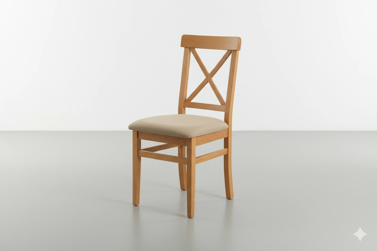 SANDOR MASA, ÇAPRAZ DÖŞEMELİ SANDALYE, DIŞBUDAK, 110x70