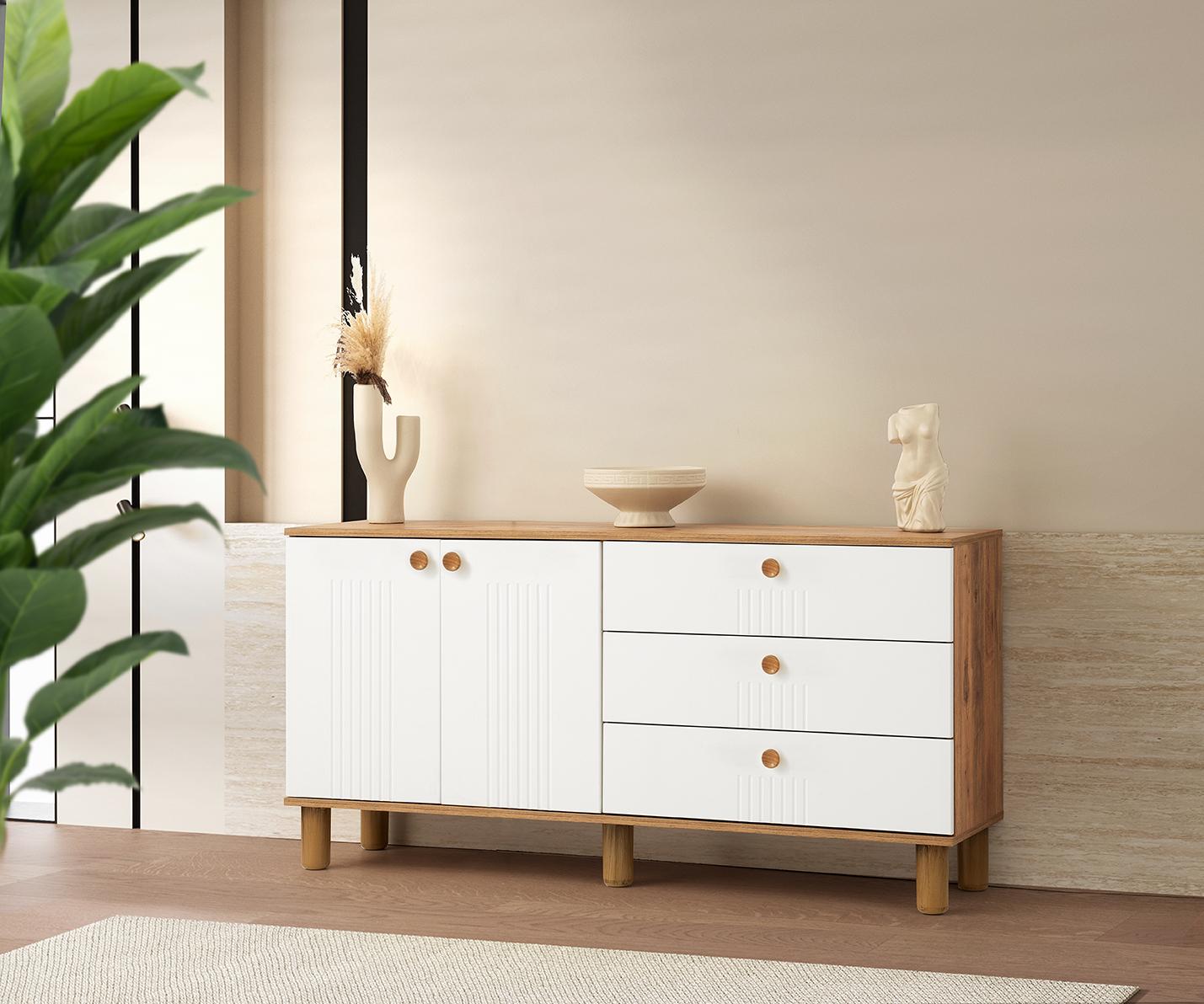 LUNA KONSOL, ATLANTİK ÇAM, BEYAZ