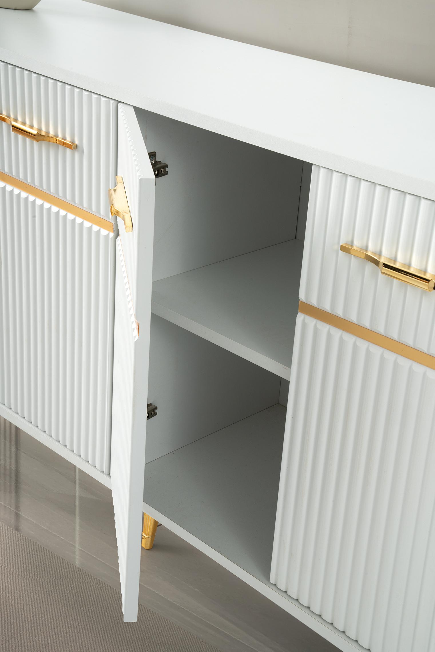 RİVA KONSOL, GOLD, BEYAZ