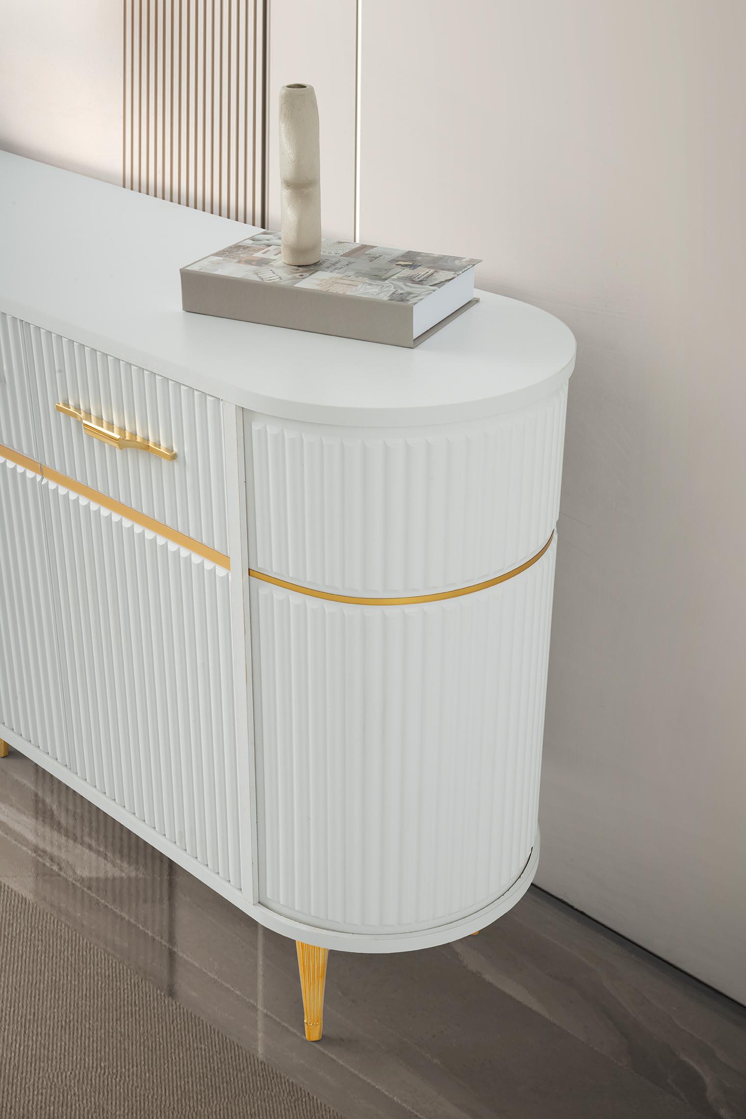 RİVA KONSOL, GOLD, BEYAZ