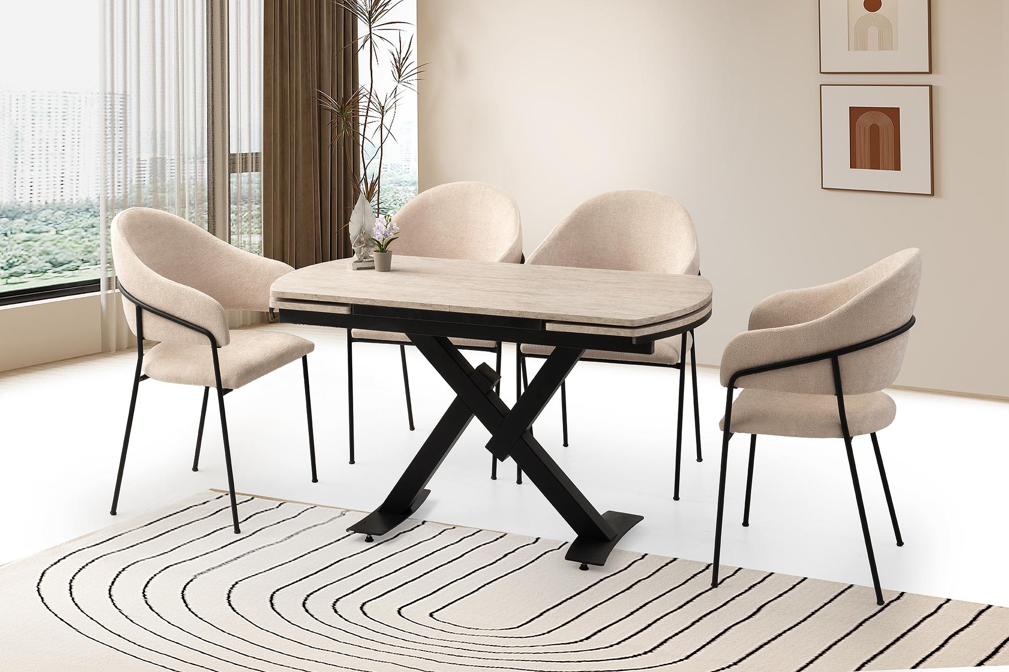 STEEL MASA, SİDON, 130x80