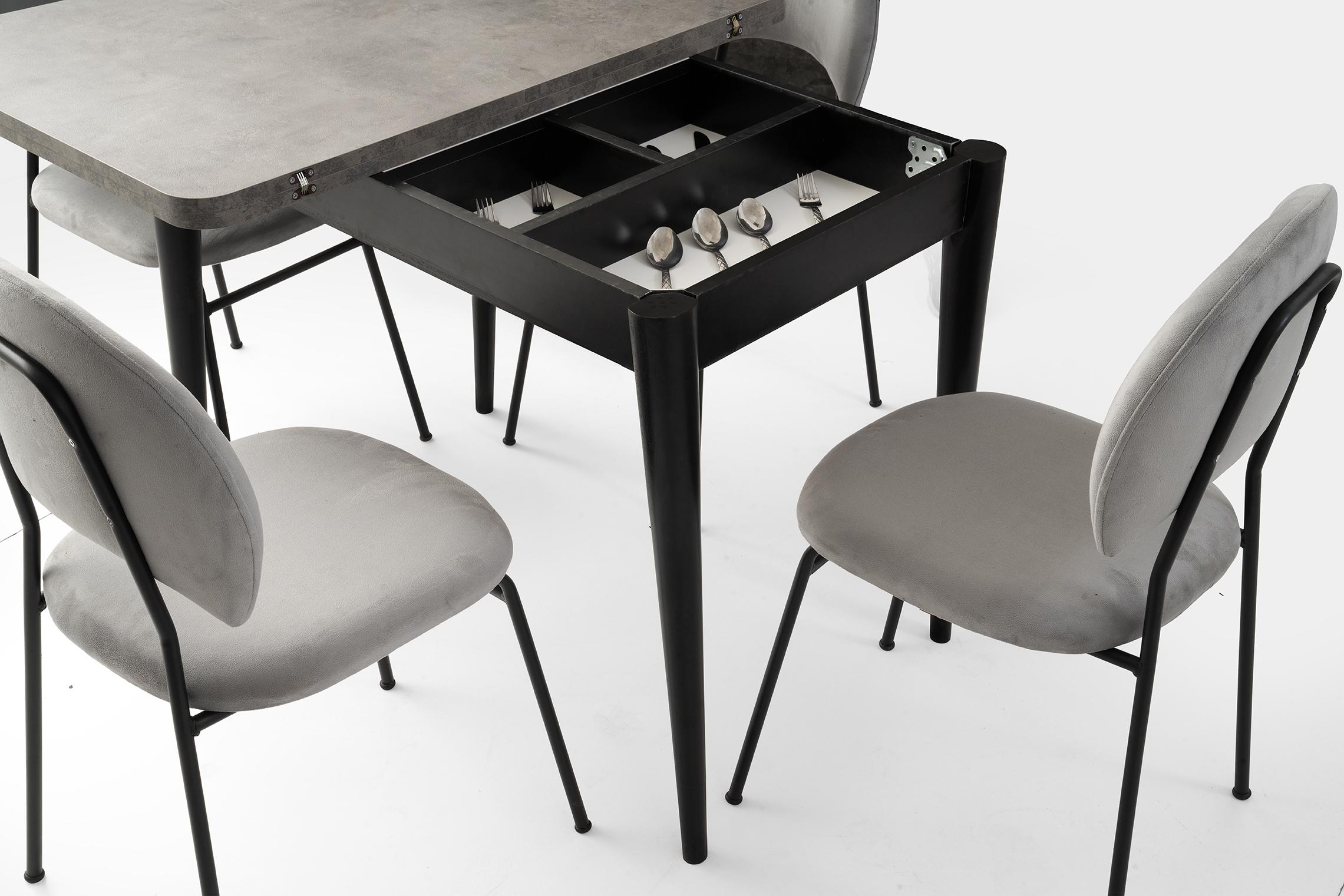 PURE MASA, RETRO GÜMÜŞ, 100x65