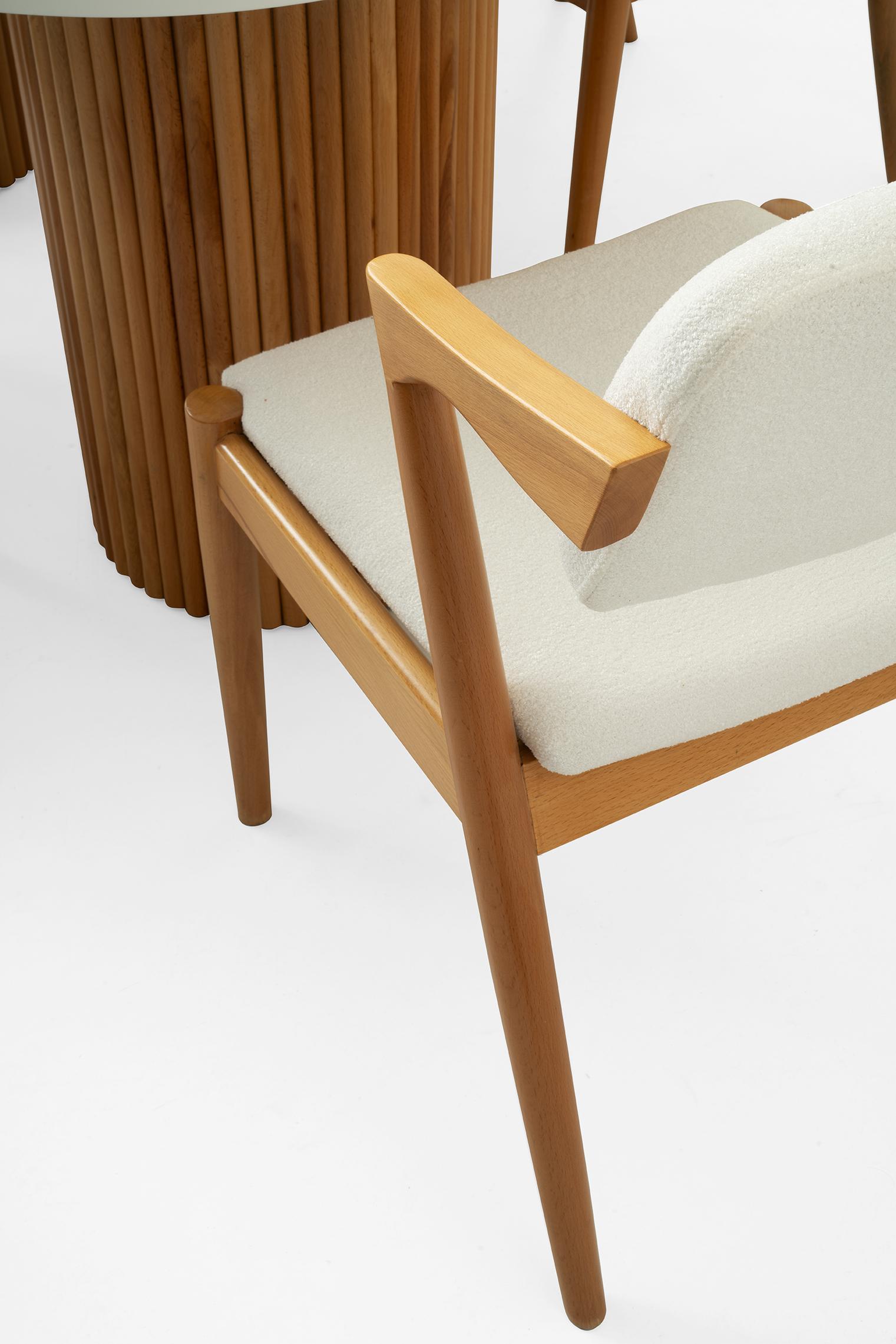 LORA HG MASA, KAR BEYAZ, NATURAL AYAK, 160x90