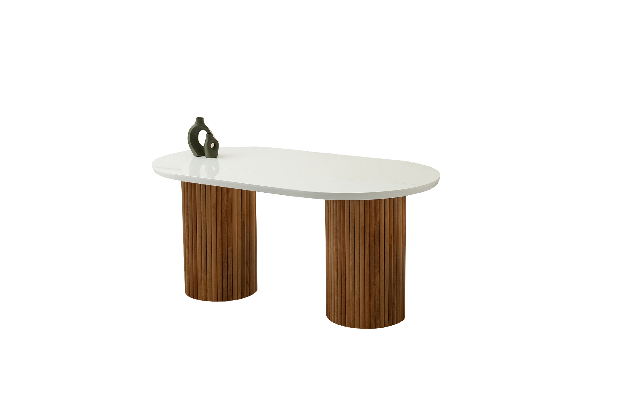 LORA HG MASA, KAR BEYAZ, NATURAL AYAK, 160x90