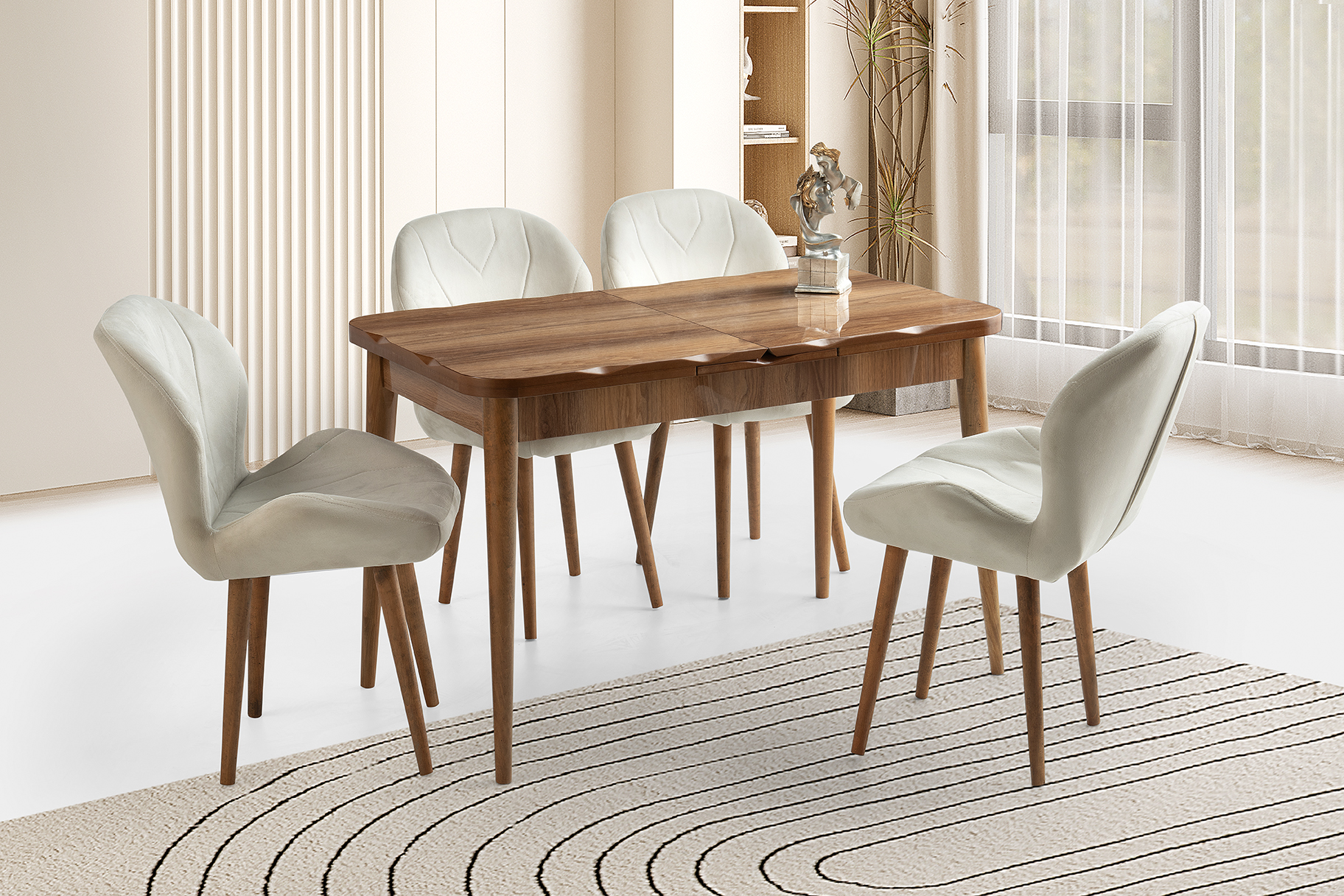 ARGUN HG MASA, CALIA SANDALYE, HAZAR, 120x70