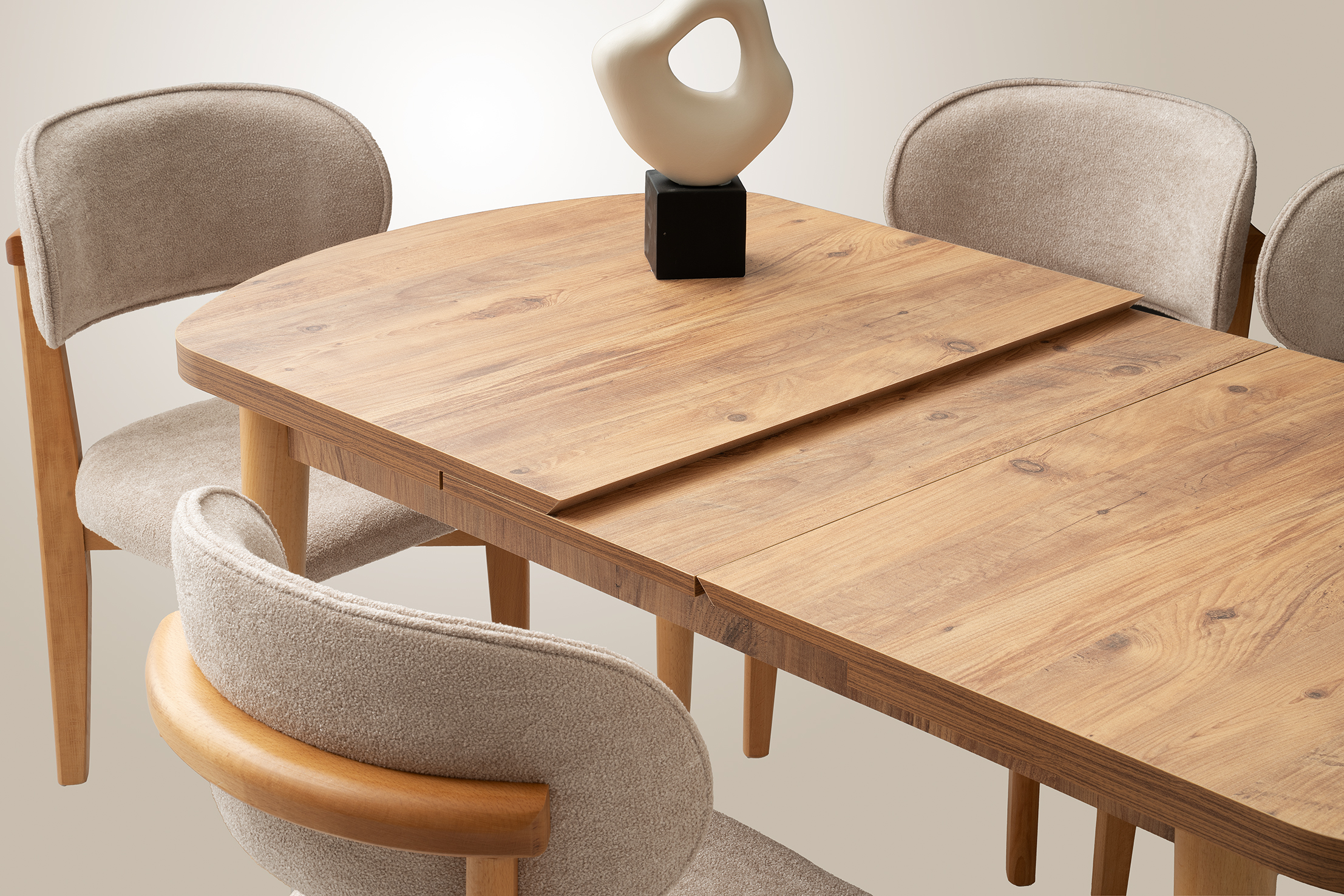 MONO KAŞIKLIKLI MASA, UMAY SANDALYE, DIŞBUDAK, 140x80