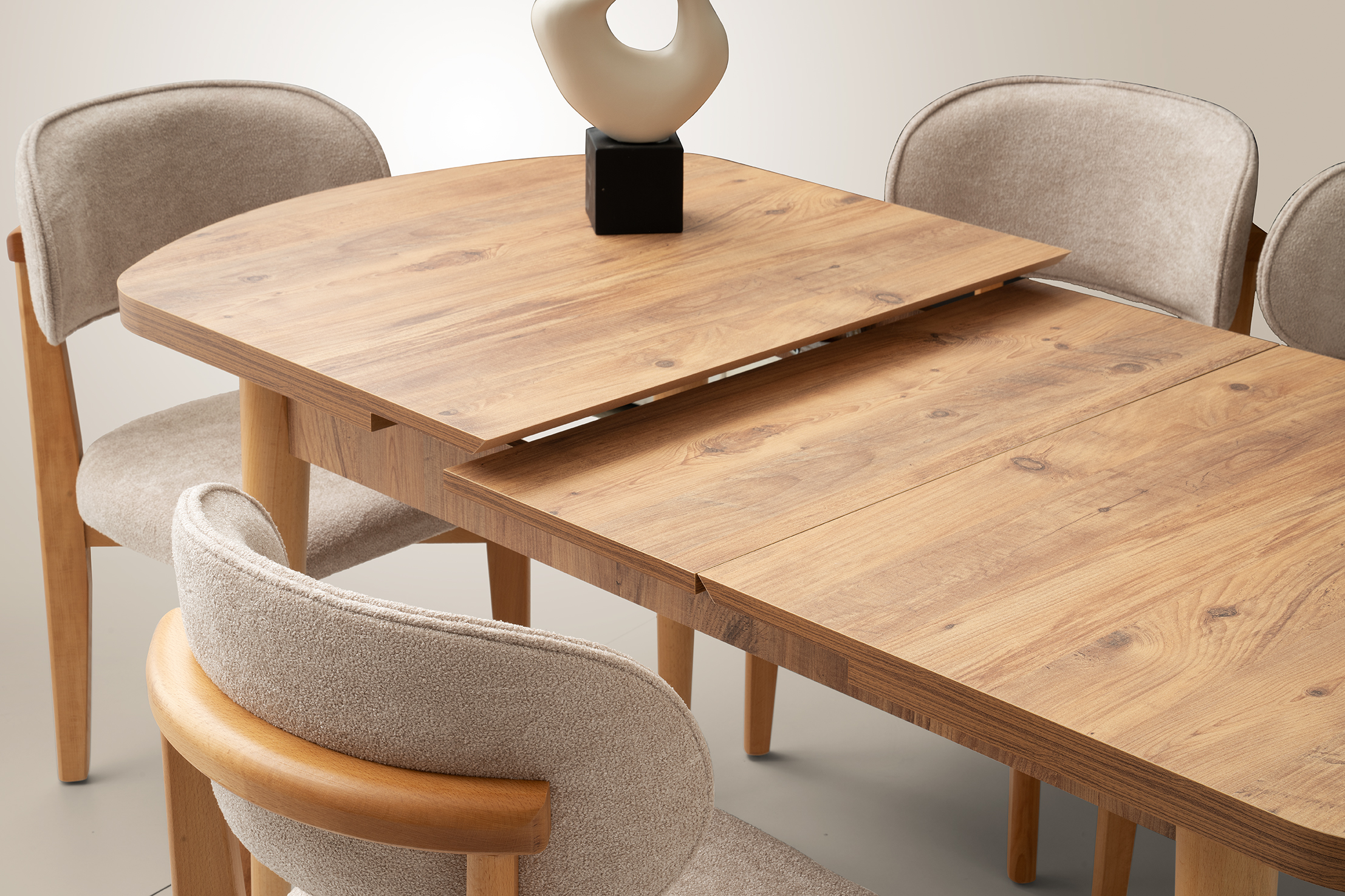 MONO KAŞIKLIKLI MASA, UMAY SANDALYE, DIŞBUDAK, 140x80