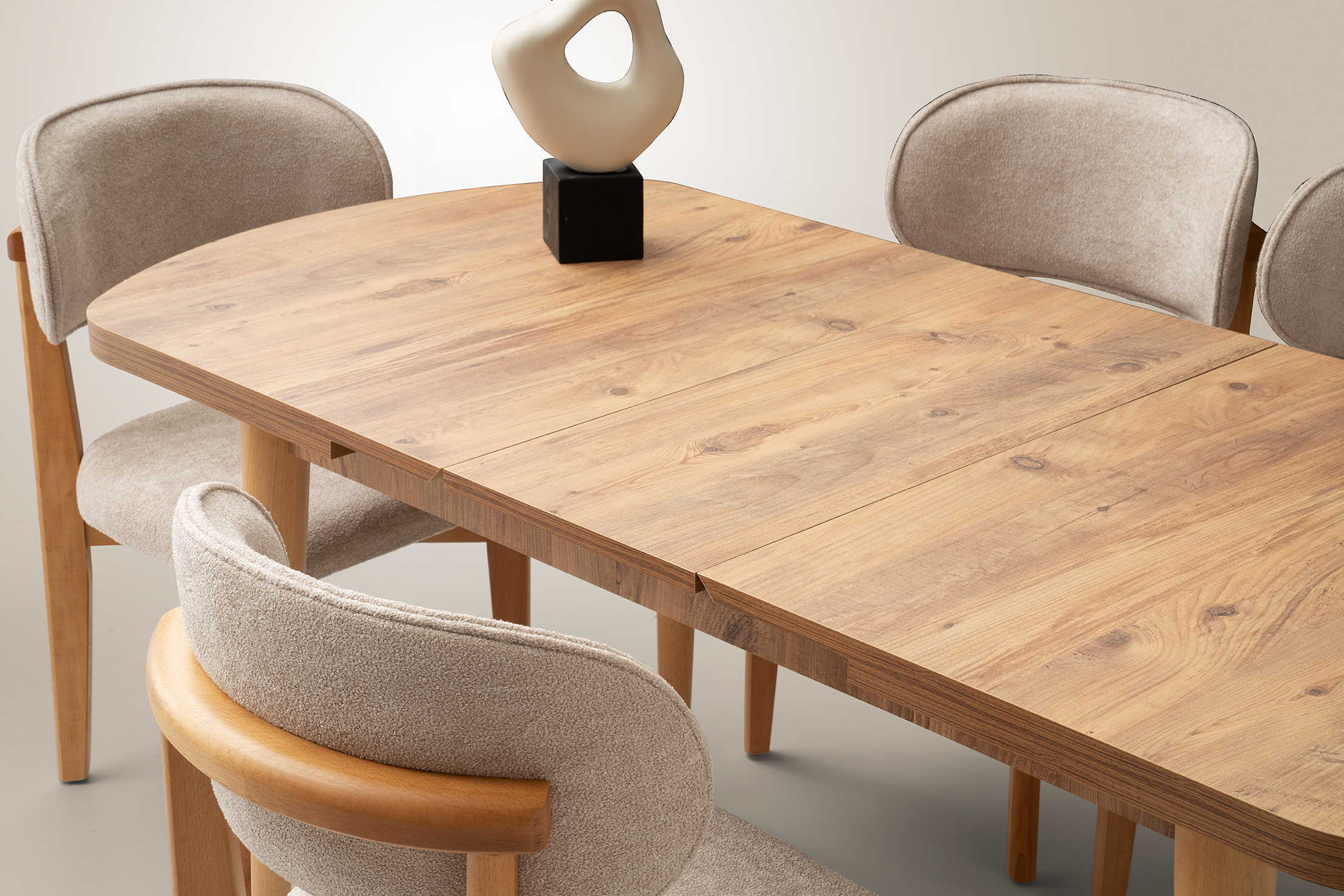 MONO KAŞIKLIKLI MASA, UMAY SANDALYE, DIŞBUDAK, 140x80