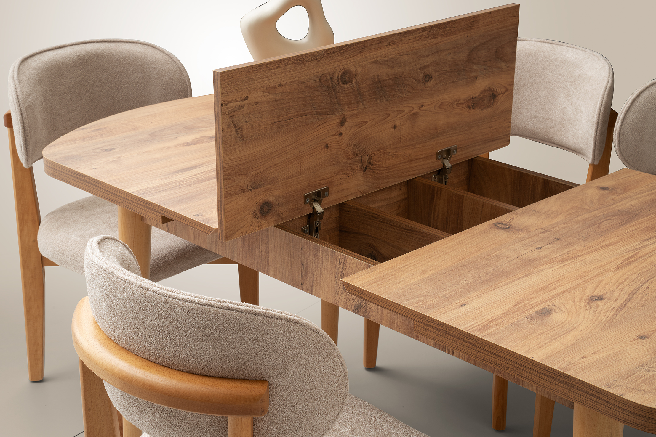 MONO KAŞIKLIKLI MASA, UMAY SANDALYE, DIŞBUDAK, 140x80