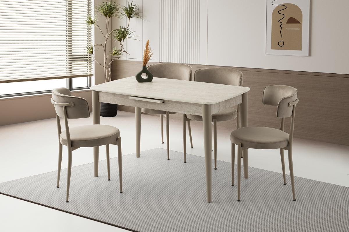 MADRİD MASA, ARMONİ SANDALYE, SİDON, 120x70