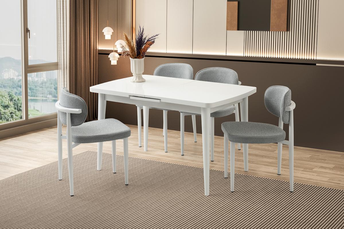 PESCA MASA, PERLA SANDALYE, BEYAZ, 130x80