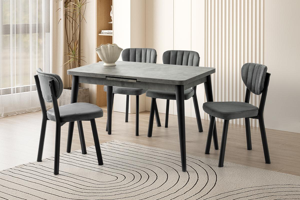 PESCA MASA, ÇAKIL SANDALYE, RETRO GÜMÜŞ, 120x70