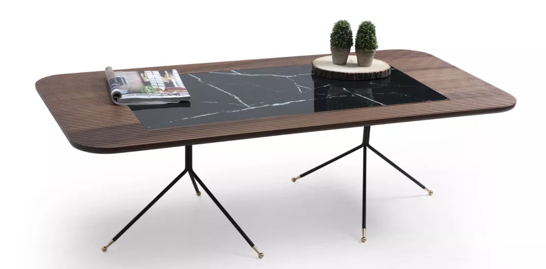 LUMİNAR ORTA SEHPA, CEVİZ