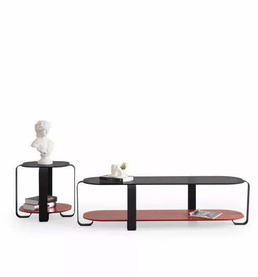 ROYALCE DİKDÖRTGEN ORTA SEHPA, KIRMIZI