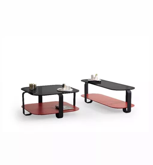 ROYALCE KARE ORTA SEHPA, KIRMIZI