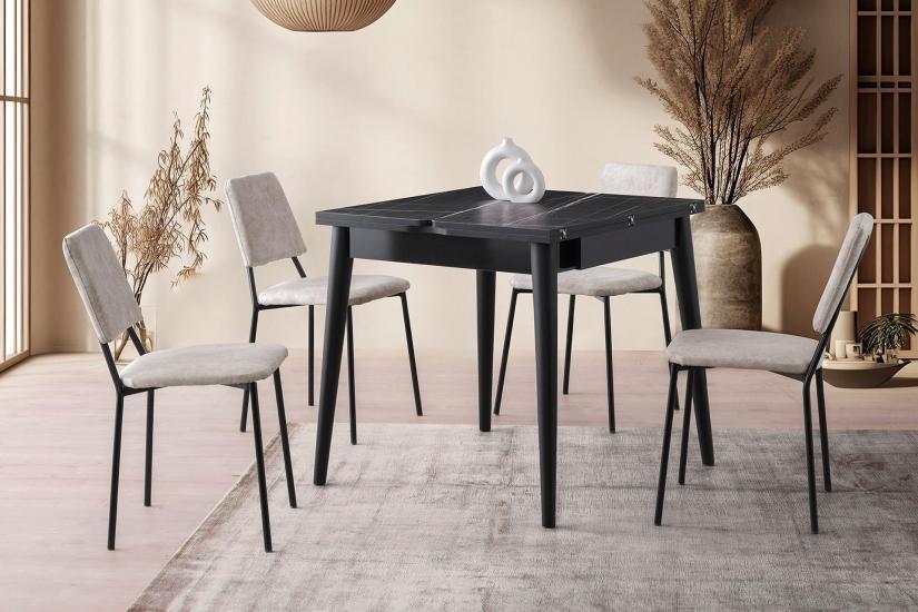 KUZEY MASA, VİVA SANDALYE, SONATA, 80X80