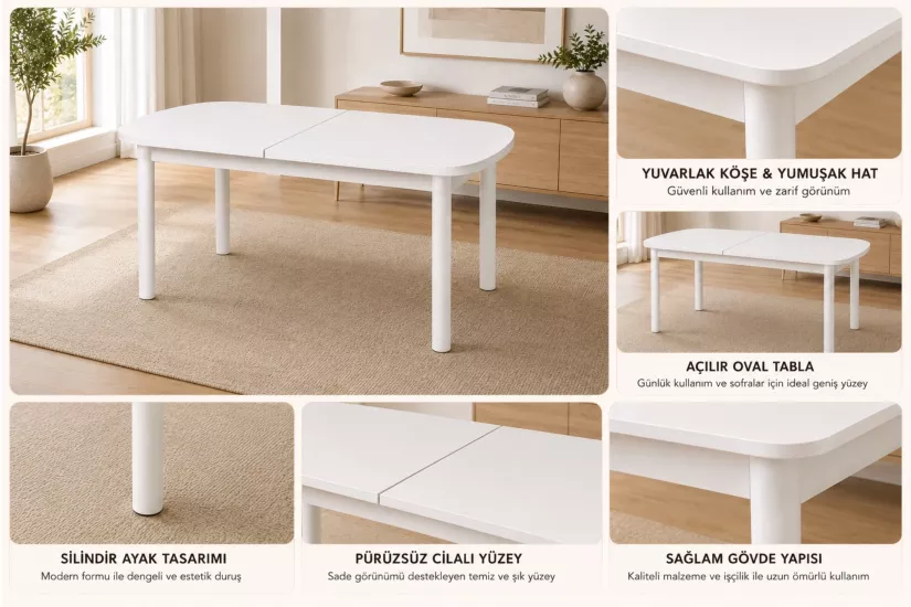 170 LİK AÇILIR ABELYA MASA