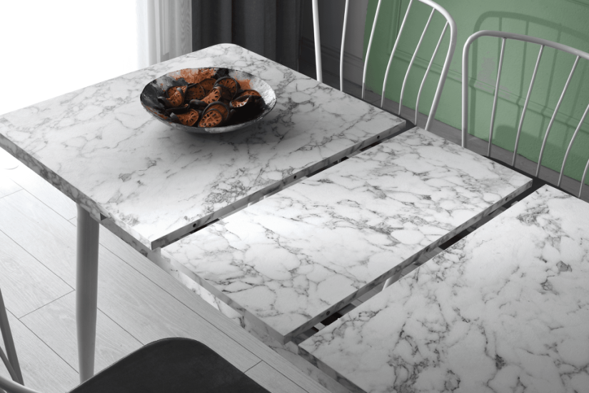 AY MASA VE AY SANDALYE TAKIMI, CARRARA, 70X120