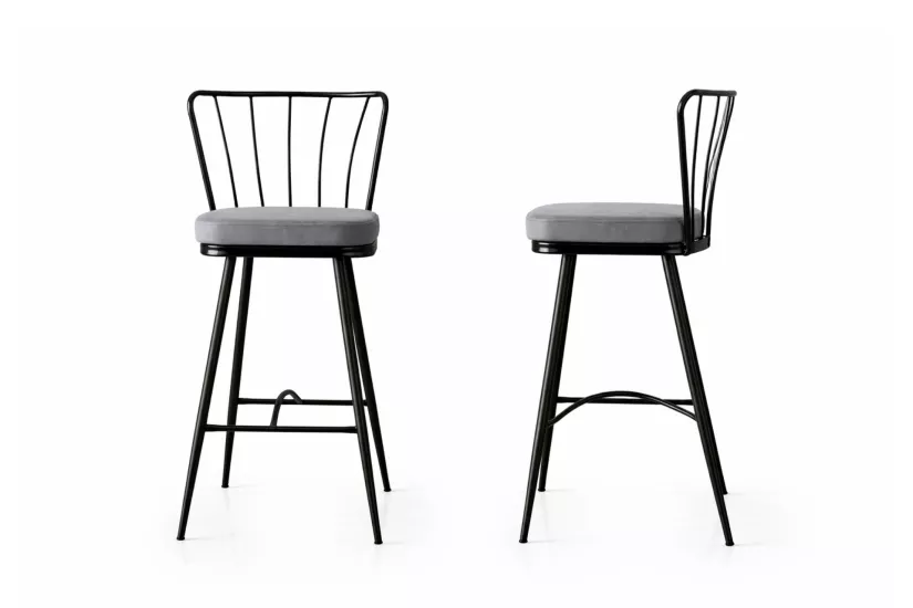 AY BAR SANDALYESİ, GRİ