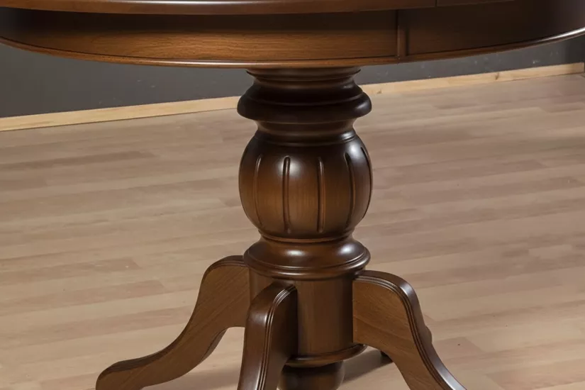 RUSTİK BABA AYAK AÇILIR MASA, 100x100, CEVİZ