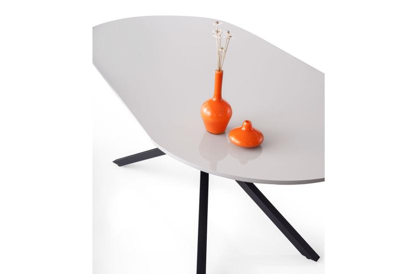 LİRONA MASA, ROLLS METAL SANDALYE, SİS GRİ, 180X90