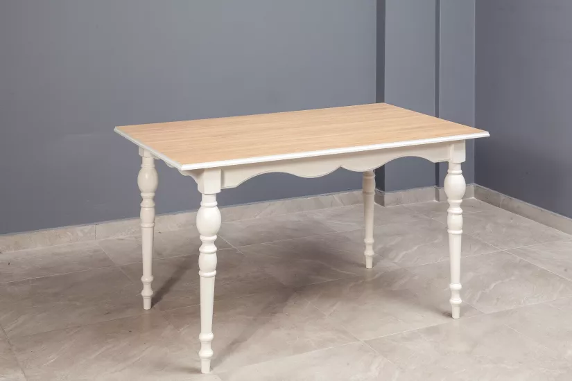 TOLEDO SABİT MASA, MEŞE BEYAZ, 125x80