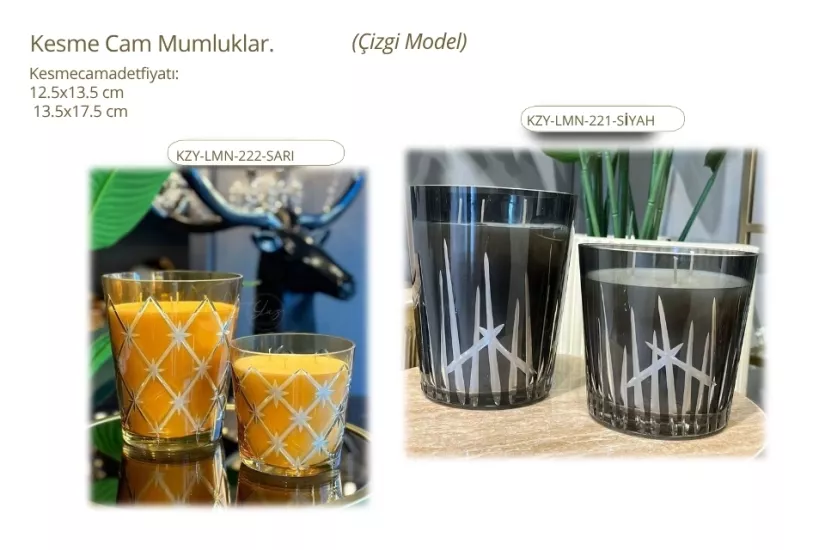 ZEBRA DESENLI CAM MUMLUK - 10X10  CM / 12X12 CM