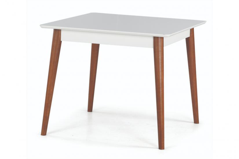 MİLANO KARE MASA, BEYAZ AÇIK CEVİZ, 90x90