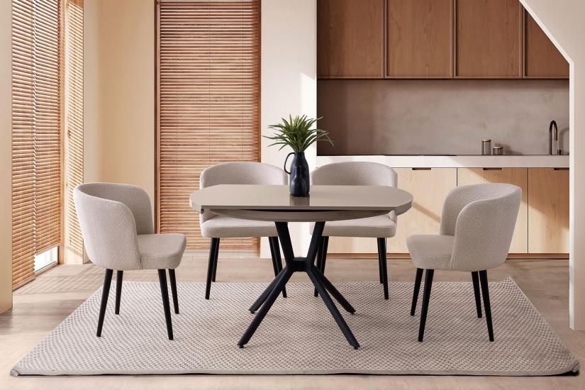 TALİN MASA, AREL SANDALYE, SELENİTY, 120X70