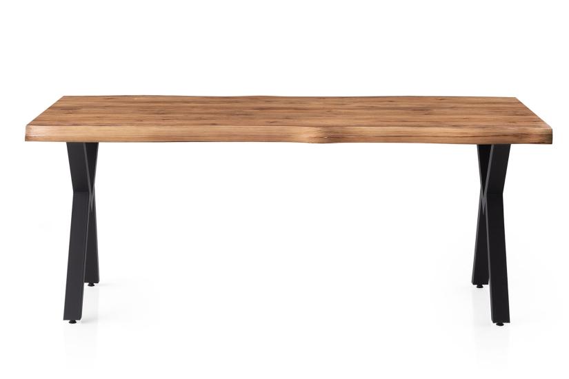 ORNAVA MASA, ÇAKIL SANDALYE, CEVİZ, 180X80