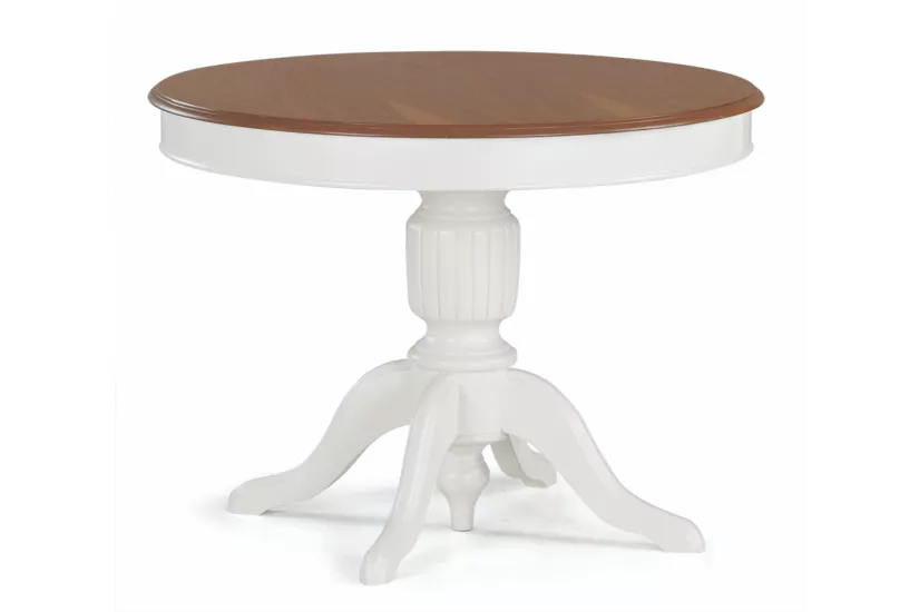 RUSTİK BABA AYAK MASA, MEŞE EKRU, 110X110