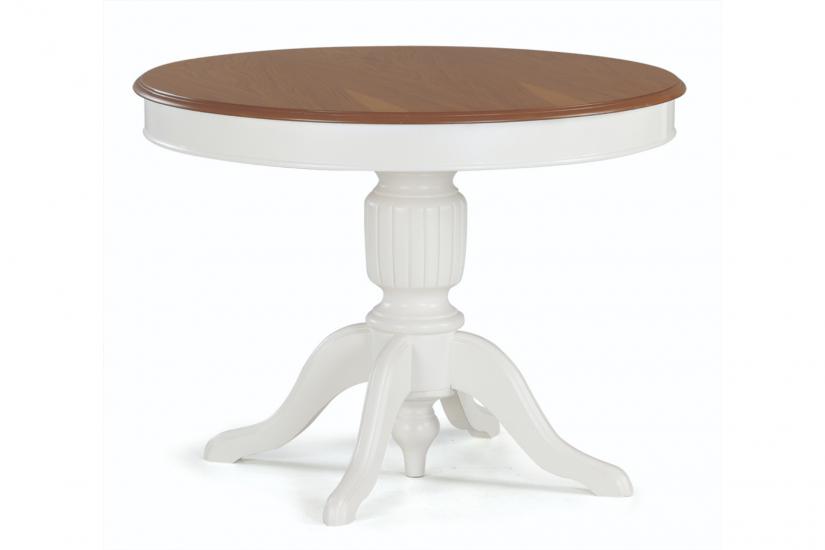 RUSTİK BABA AYAK MASA, MEŞE EKRU, 110X110