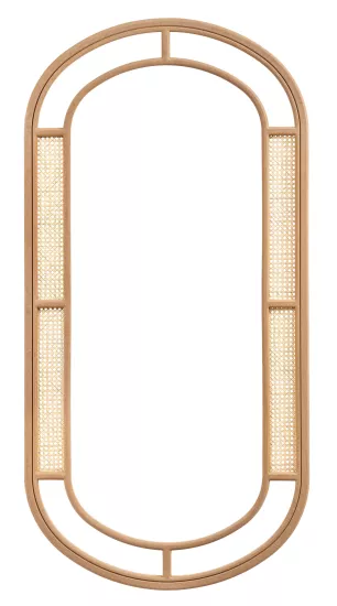 HASIRLI BAMBU KAVİSLİ BOY AYNA