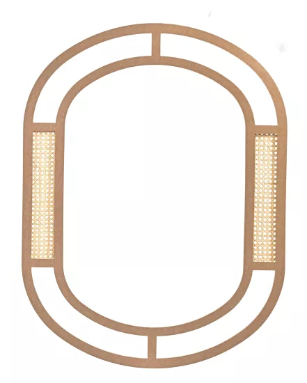 HASIRLI BAMBU KAVİSLİ AYNA