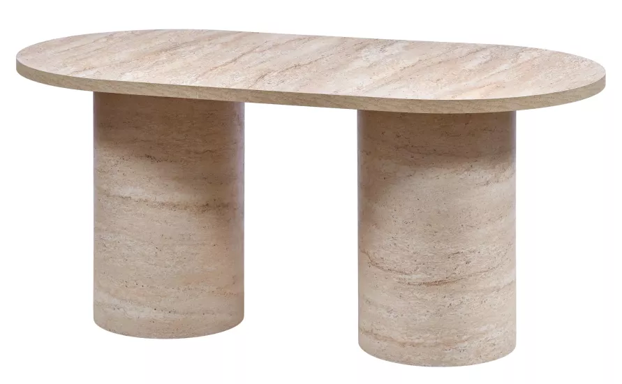 TRAVERTEN 160 LIK OVAL SİLİNDİR MASA