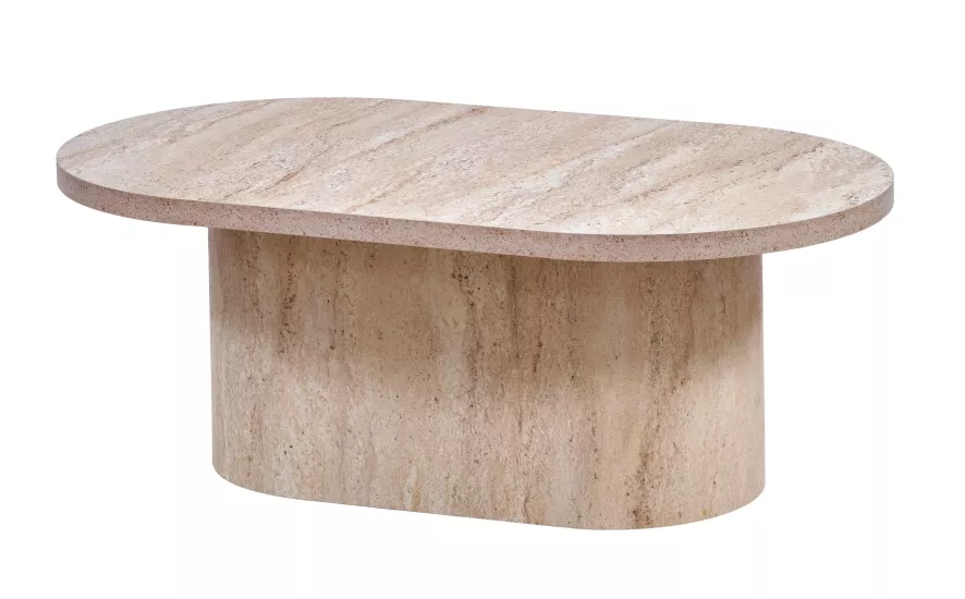 TRAVERTEN MİLANO OVAL ORTA SEHPA